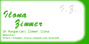 ilona zimmer business card